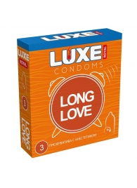 Презервативы с продлевающим эффектом LUXE Royal Long Love - 3 шт. - Luxe - купить с доставкой в Астрахани