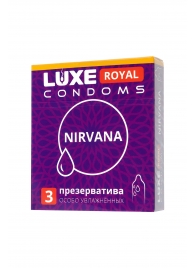 Презервативы с увеличенным количеством смазки LUXE Royal Nirvana - 3 шт. - Luxe - купить с доставкой в Астрахани