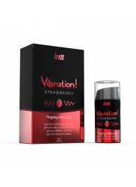 Жидкий интимный гель с эффектом вибрации Vibration! Strawberry - 15 мл. - INTT - купить с доставкой в Астрахани