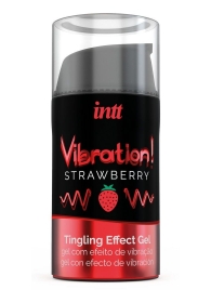 Жидкий интимный гель с эффектом вибрации Vibration! Strawberry - 15 мл. - INTT - купить с доставкой в Астрахани