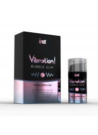 Жидкий интимный гель с эффектом вибрации Vibration! Bubble Gum - 15 мл. - INTT - купить с доставкой в Астрахани