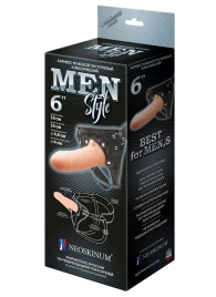 Телесный пустотелый харнесс MEN Style - 17,5 см. - LOVETOY (А-Полимер) - купить с доставкой в Астрахани