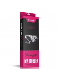 Серебристая плетка Struggle My Flogger с черной ручкой - 45 см. - Lovetoy - купить с доставкой в Астрахани