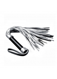 Серебристая плетка Struggle My Flogger с черной ручкой - 45 см. - Lovetoy - купить с доставкой в Астрахани