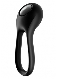 Черное эрекционное виброкольцо Majestic Duo - Satisfyer - в Астрахани купить с доставкой
