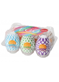 Набор из 6 мастурбаторов Tenga EGG IV с различным рельефом - Tenga - в Астрахани купить с доставкой