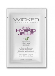 Гель-лубрикант на водно-силиконовой основе Simply Hybrid Jelle - 3 мл. - Wicked - купить с доставкой в Астрахани