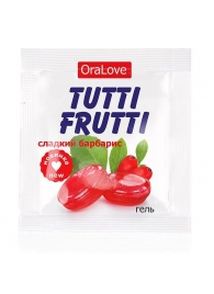 Гель-смазка Tutti-frutti со вкусом барбариса - 4 гр. - Биоритм - купить с доставкой в Астрахани