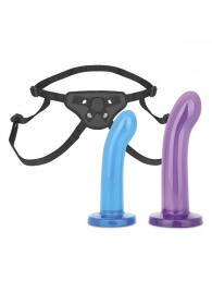 Страпон унисекс Beginners Strap-On с 2 насадками - 15 и 13 см. - Lux Fetish - купить с доставкой в Астрахани