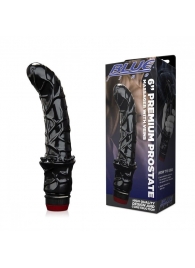Черный вибромассажер простаты 6  Premium Prostate Massager - BlueLine - в Астрахани купить с доставкой