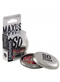 Экстремально тонкие презервативы в железном кейсе MAXUS Extreme Thin - 3 шт. - Maxus - купить с доставкой в Астрахани