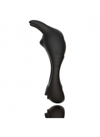 Черное эрекционное кольцо с двумя моторами Zeus Dual Vibe Cock Ring - FeelzToys - в Астрахани купить с доставкой