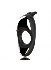 Черное эрекционное кольцо с двумя моторами Zeus Dual Vibe Cock Ring - FeelzToys - в Астрахани купить с доставкой