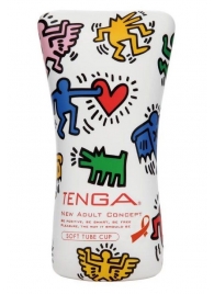 Мастурбатор-туба Keith Haring Soft Tube CUP - Tenga - в Астрахани купить с доставкой