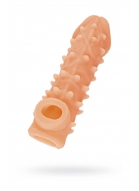 Телесная закрытая насадка с пупырышками Cock Sleeve Size M - 15,6 см. - KOKOS - в Астрахани купить с доставкой