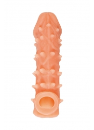 Телесная закрытая насадка с пупырышками Cock Sleeve Size L - 17,6 см. - KOKOS - в Астрахани купить с доставкой