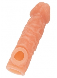 Телесная закрытая насадка с шершавой головкой Cock Sleeve Size M - 15,6 см. - KOKOS - в Астрахани купить с доставкой