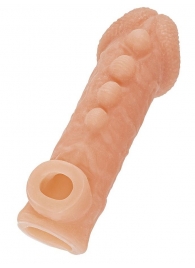 Телесная закрытая насадка с шишечками Cock Sleeve Size L - 17,6 см. - KOKOS - в Астрахани купить с доставкой