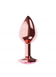 Пробка цвета розового золота с малиновым кристаллом Diamond Ruby Shine L - 8,3 см. - Lola Games - купить с доставкой в Астрахани