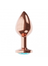 Пробка цвета розового золота с малиновым кристаллом Diamond Topaz Shine L - 8,3 см. - Lola Games - купить с доставкой в Астрахани