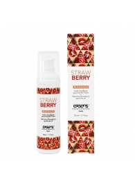 Разогревающее массажное масло  с ароматом клубники Gourmet Strawberry - 50 мл. - Exsens - купить с доставкой в Астрахани