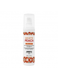Разогревающее массажное масло Gourmet White Peach Organic с органическими ингредиентами - 50 мл. - Exsens - купить с доставкой в Астрахани