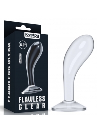 Прозрачный стимулятор простаты Flawless Clear Prostate Plug - 15 см. - Lovetoy - в Астрахани купить с доставкой
