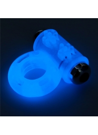 Голубое, светящееся в темноте эрекционное виброкольцо Lumino Play Vibrating Penis Ring - Lovetoy - в Астрахани купить с доставкой