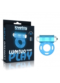 Голубое, светящееся в темноте эрекционное виброкольцо Lumino Play Vibrating Penis Ring - Lovetoy - в Астрахани купить с доставкой