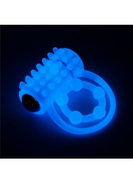 Голубое, светящееся в темноте виброкольцо Lumino Play Vibrating Penis Ring - Lovetoy - в Астрахани купить с доставкой