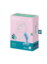 Голубой анальный вибростимулятор Deep Driver - 11,2 см. - Satisfyer - в Астрахани купить с доставкой