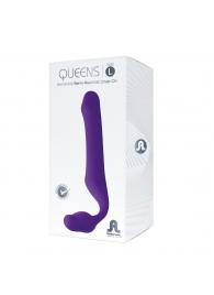 Фиолетовый безремневой страпон Queens L - Adrien Lastic - купить с доставкой в Астрахани