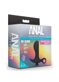 Черный анальный вибратор Silicone Vibrating Prostate Massager 01 - 10,8 см. - Blush Novelties - в Астрахани купить с доставкой