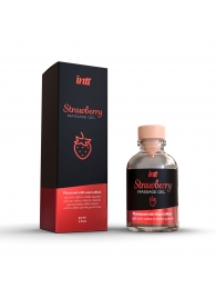 Массажный гель с ароматом клубники Strawberry - 30 мл. - INTT - купить с доставкой в Астрахани