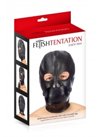 Маска-шлем с прорезями для глаз и регулируемым кляпом - Fetish Tentation - купить с доставкой в Астрахани