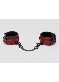 Красно-черные наручники Reversible Faux Leather Wrist Cuffs - Fifty Shades of Grey - купить с доставкой в Астрахани