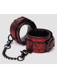 Красно-черные наручники Reversible Faux Leather Wrist Cuffs - Fifty Shades of Grey - купить с доставкой в Астрахани