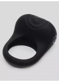 Черное эрекционное виброкольцо Sensation Rechargeable Vibrating Love Ring - Fifty Shades of Grey - в Астрахани купить с доставкой