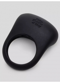 Черное эрекционное виброкольцо Sensation Rechargeable Vibrating Love Ring - Fifty Shades of Grey - в Астрахани купить с доставкой