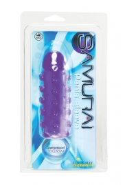 Закрытая фиолетовая насадка с пупырышками SAMURAI PENIS SLEEVE PURPLE - 14,5 см. - NMC - в Астрахани купить с доставкой