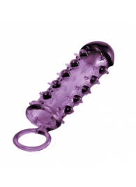 Закрытая фиолетовая насадка с пупырышками SAMURAI PENIS SLEEVE PURPLE - 14,5 см. - NMC - в Астрахани купить с доставкой