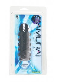 Дымчатая стимулирующая насадка с закрытой головкой SAMURAI PENIS SLEEVE BLACK - 14,5 см. - NMC - в Астрахани купить с доставкой