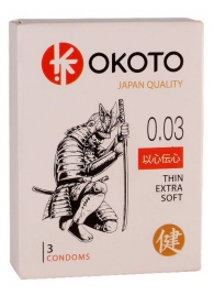 Тонкие презервативы OKOTO Thin Extra Soft - 3 шт. - Sitabella - купить с доставкой в Астрахани