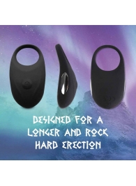 Черное эрекционное виброкольцо Thor Cockring - FeelzToys - в Астрахани купить с доставкой