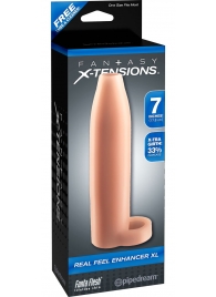 Телесная насадка Real Feel Enhancer XL - 17 см. - Pipedream - в Астрахани купить с доставкой