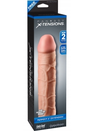 Телесная насадка Fantasy X-tensions Perfect 2  Extension - 20,3 см. - Pipedream - в Астрахани купить с доставкой