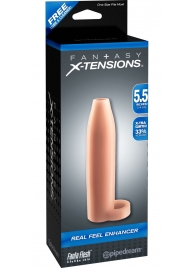 Насадка-расширитель с кольцом для подхвата мошонки Real Feel Enhancer - 14 см. - Pipedream - в Астрахани купить с доставкой