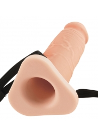 Телесный реалистичный фаллоимитатор с полостью Silicone Hollow Extension - 20 см. - Pipedream - купить с доставкой в Астрахани