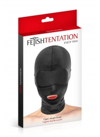 Сплошная маска на голову с прорезью для рта - Fetish Tentation - купить с доставкой в Астрахани