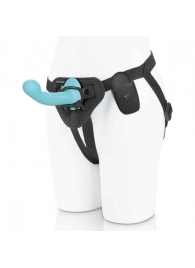 Голубая изогнутая насадка 6in Remote Control Ripple P-Spot G-Spot на черных трусиках - 16 см. - Pegasus - купить с доставкой в Астрахани